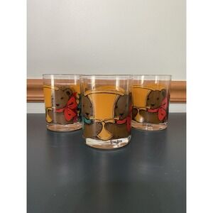 Vintage Neiman Marcus Teddy Bear 1990s Old-Fashioned Whiskey Glasses 3